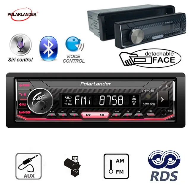 AM/FM/RDS радио 1 din для Iphone Siri bluetooth Автомобильный мультимедийный плеер авторадио