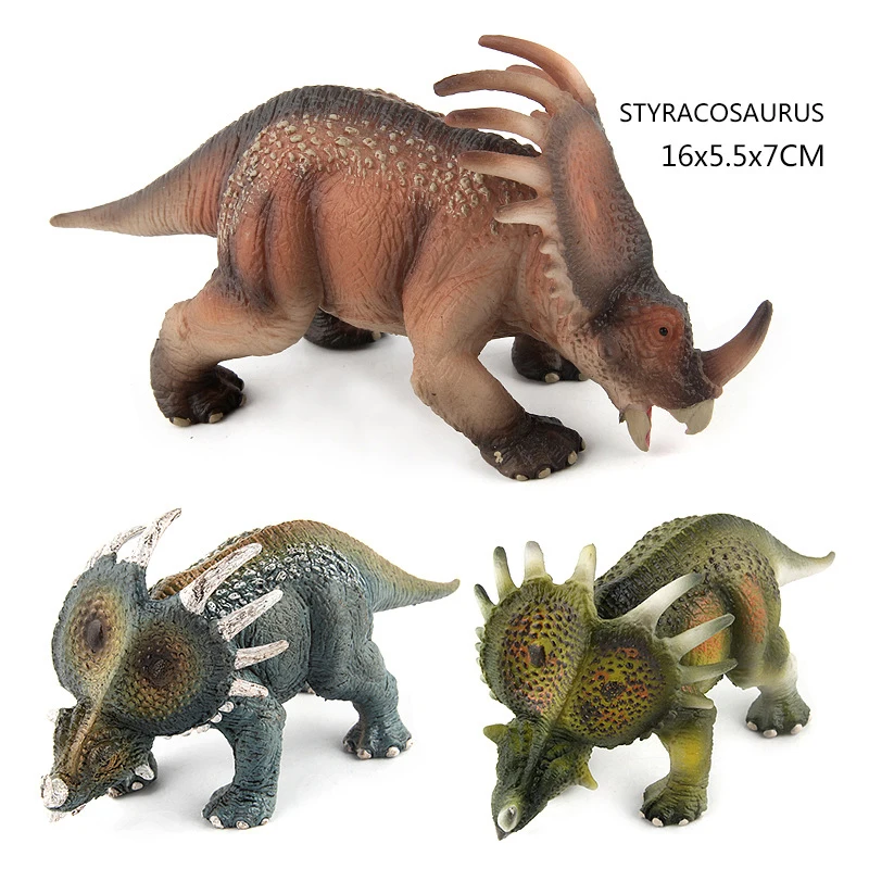 8 видов стилей фигурки пластиковые юрские динозавры Saichania Steosaurus Styracosaurus 16 см