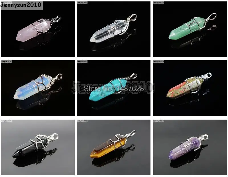 Разноцветные драгоценные камни шестигранная острия искусственная проволока