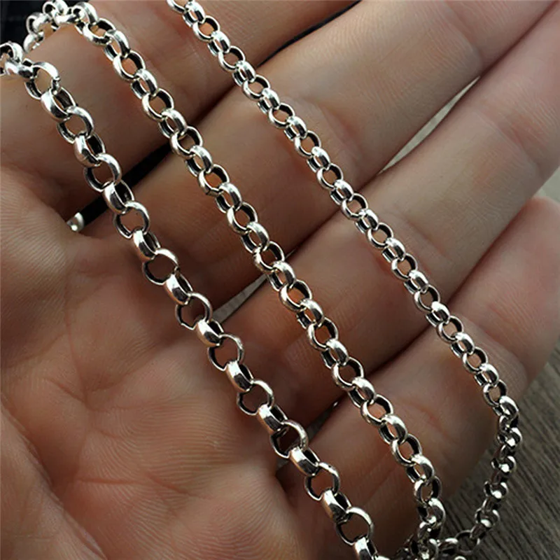 S925 серебро ручная работы Цепочка ожерелье Простой Классический Металл с