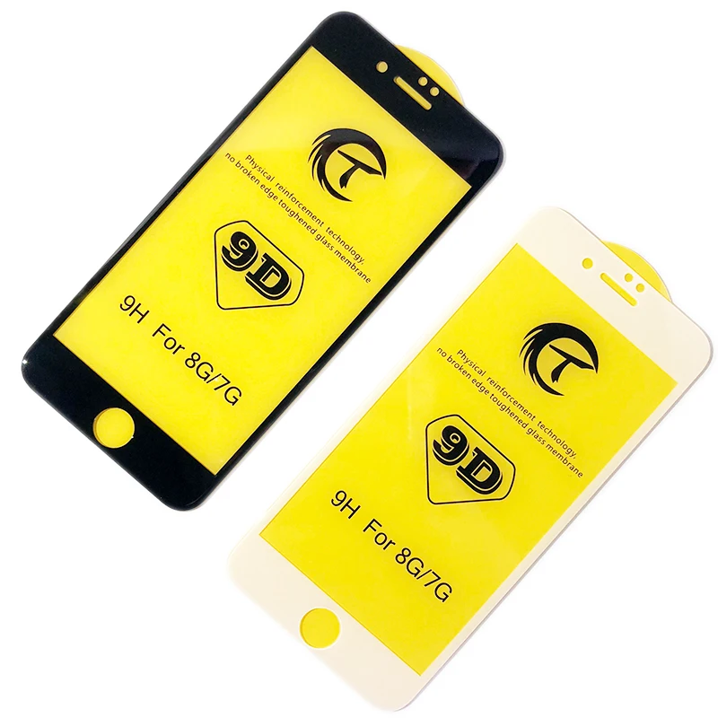 Закаленное стекло 9D с полным покрытием краев для iPhone 7 8 6Plus X XS XR XSMAX Защита экрана