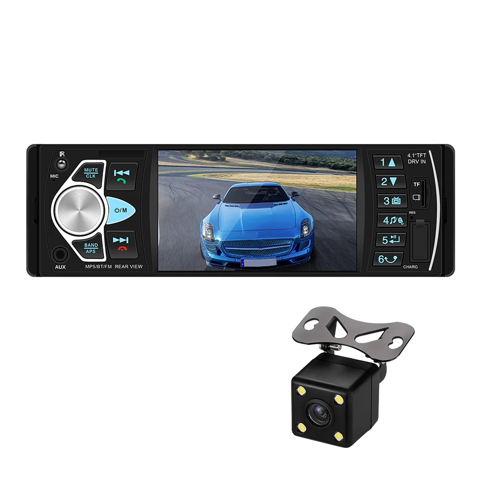 With camera Автомобильный MP3 плеер FM Радио Bluetooth Handsfree автомобильный Радио обратное изображение Авторадио 1din Suppor камера заднего вида Автомобильный Аудио FM/AUX/USB - Цвет: With camera