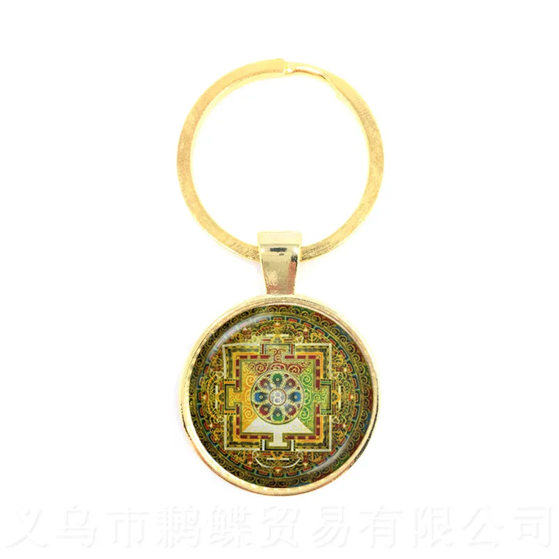 Буддизм Ом Символ Индия Мандала Цветок брелки Zen картина стекло кабошон лучший