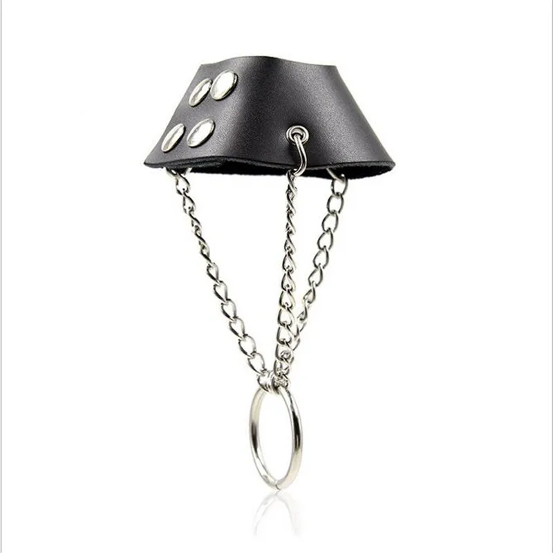 Новинка кольцо для пениса кожаные товары игр взрослых + Matel с задержкой Мужской