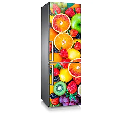 3D наклейка на холодильник вкусные фрукты крышка для холодильника посудомоечной