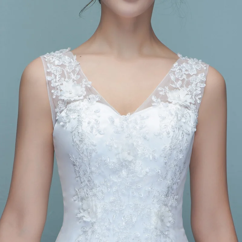Fansmile Vestidos de Noivas платье с жемчужинами свадебное платье плюс размер белые принцесса подвенечные Свадебные платья FSM-648F