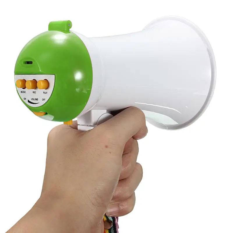 Портативный складной ручной МегаФон громкий динамик усилитель рекордер Bullhorn