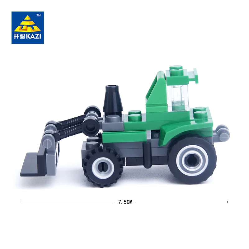 KAZI строительный блок городской грузовик автомобиль бульдозерная модель игрушка