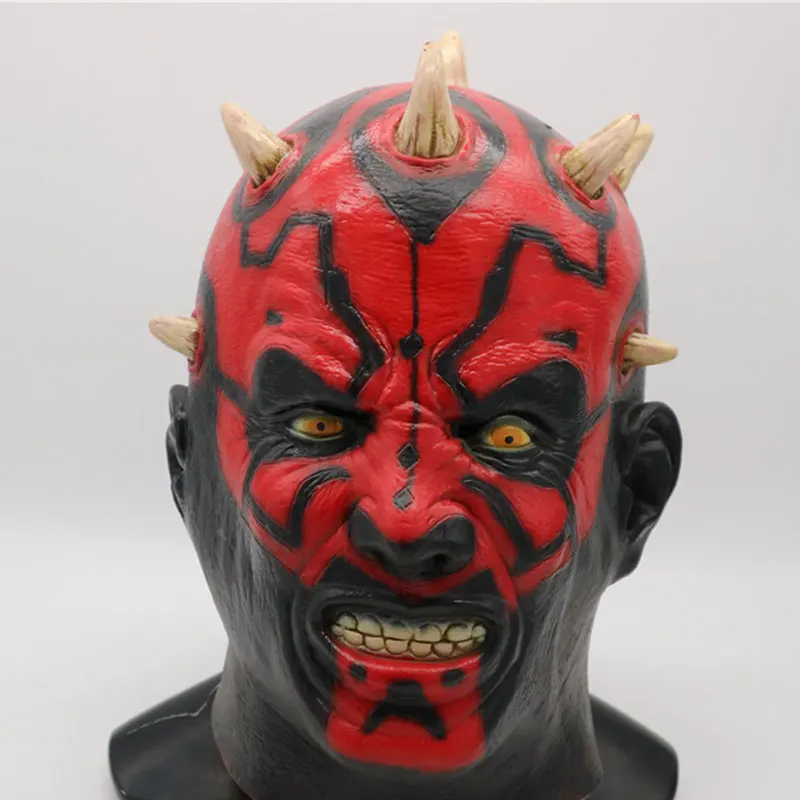 Star Wars Mask Darth Maul Mask Scary Horror Halloween Head Mask Costume Cosplay halloween Masquerade Latex Cosplay Mask props