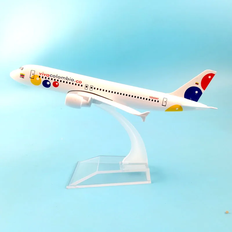 Модель самолета VIVA COLOMBIA AIRWAYS A320 16 см модель из металлического сплава Игрушечная