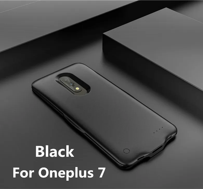 Black for Oneplus 7 NTSPACE 6800 мАч зарядное устройство чехол s для Oneplus 7 Портативный внешний аккумулятор зарядный чехол для Oneplus 7 Pro противоударный чехол для батареи - Цвет: Black for Oneplus 7