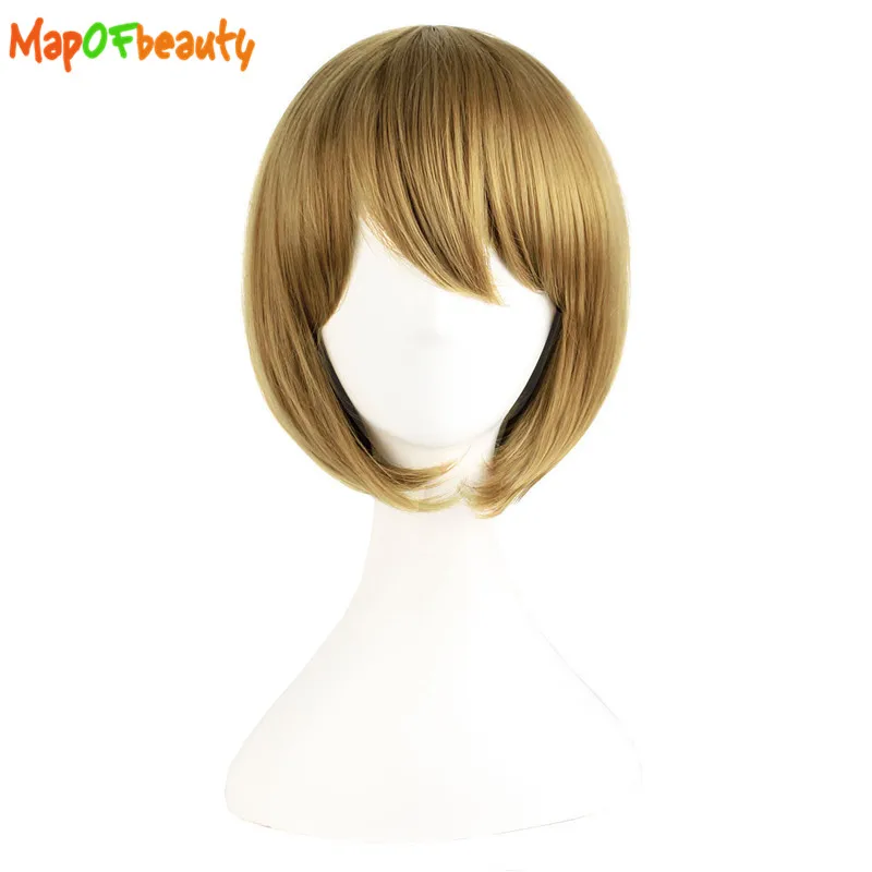 MapofBeauty прямой короткий парик для косплея 10 дюймов термостойкие синтетические