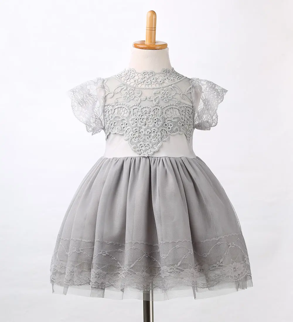 New Children Flower Girls Kid BabyClothes Dress Princess Party Clothing Lace Pink White Floral Tulle Tutu Dresses Girl Summer | Детская