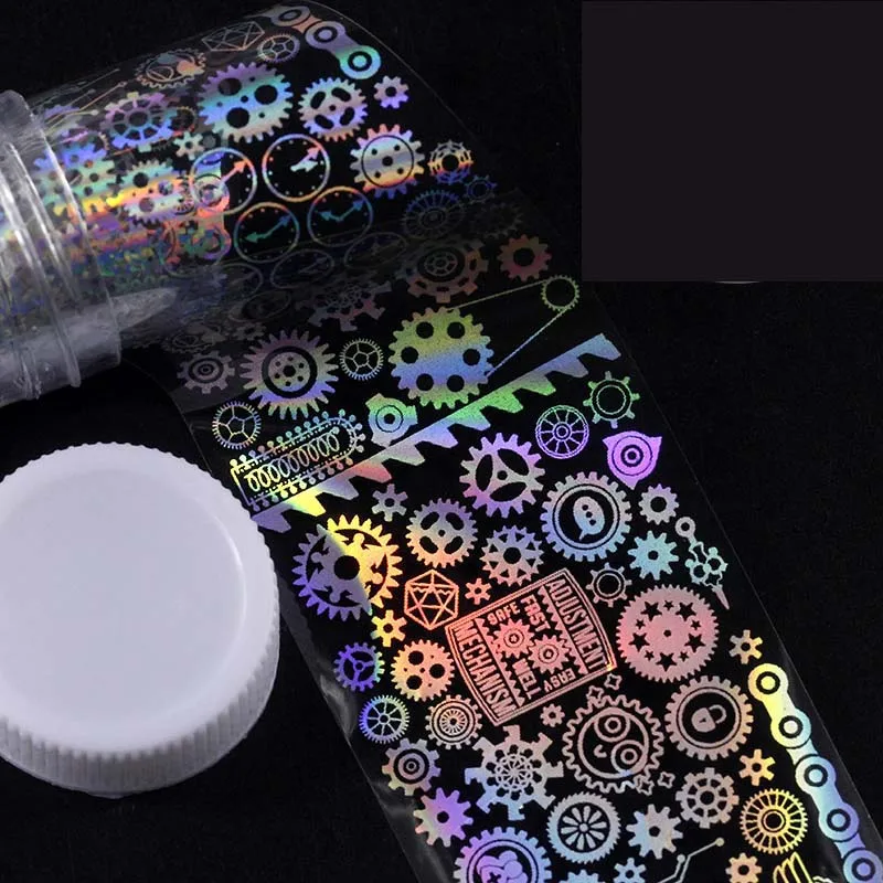 1 шт. 100*4 см Прозрачный Nail Art Клей Передачи Наклейка Ногтей Фольга Украшения Лазерная Серебряный Блеск Акробатика воды ногтей искусство Дизайна - Цвет: JQ-299