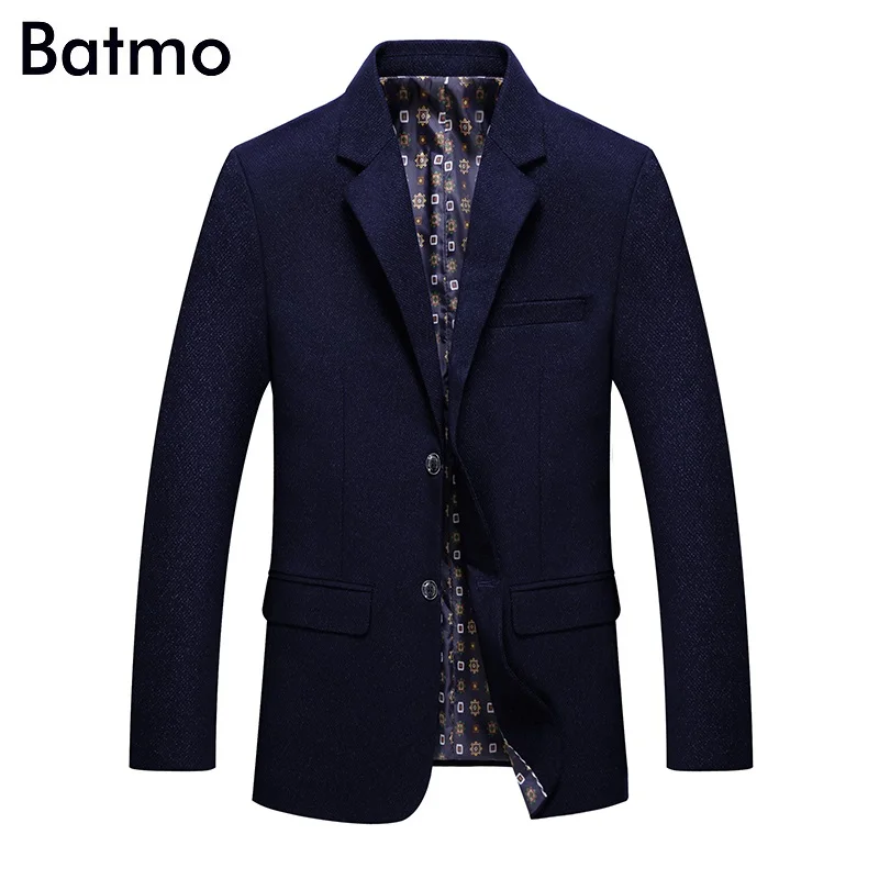Batmo 2018 Новое поступление высокого качества темно синий плед Повседневные