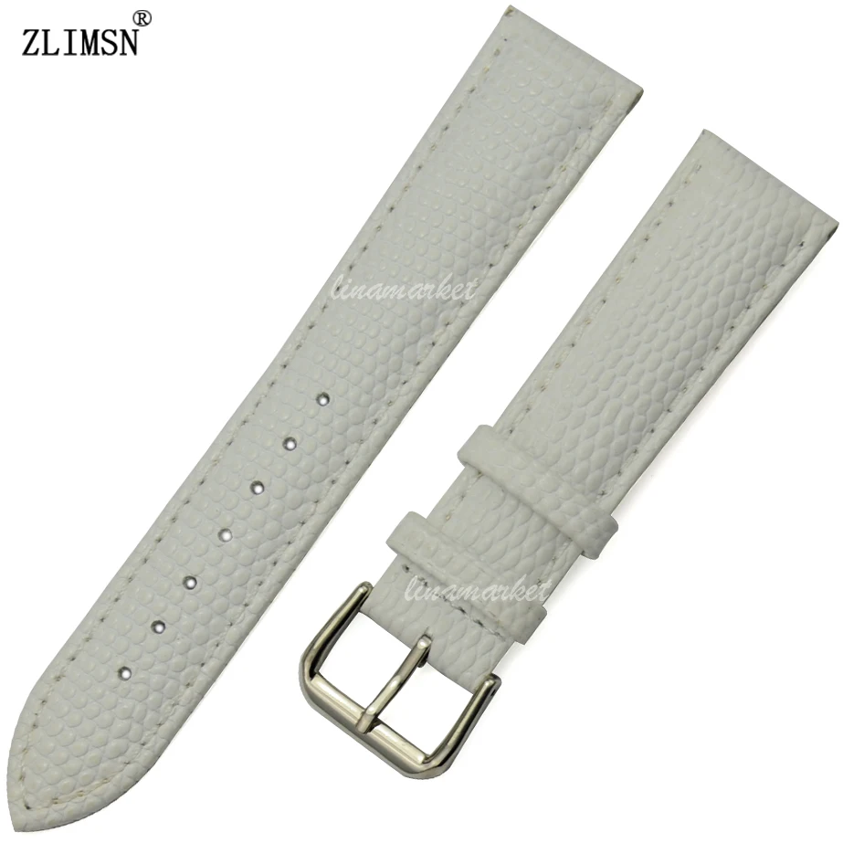 

ZLIMSN Watchbands 100% Genuine Leather Watch Band Breacelet Strap Belt Stainless Steel Buckle 14mm 16mm 18mm 20mm Relojes Hombre