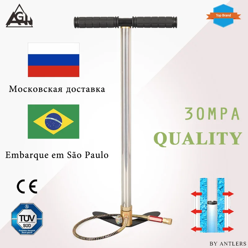 4500PSI/30MPA 300 бар высокого давления из нержавеющей стали pcp пневматический ручной насос для дайвинга пневматическая пушка Пейнтбол Бак Разливочный Калибр Небольшой Фильтр