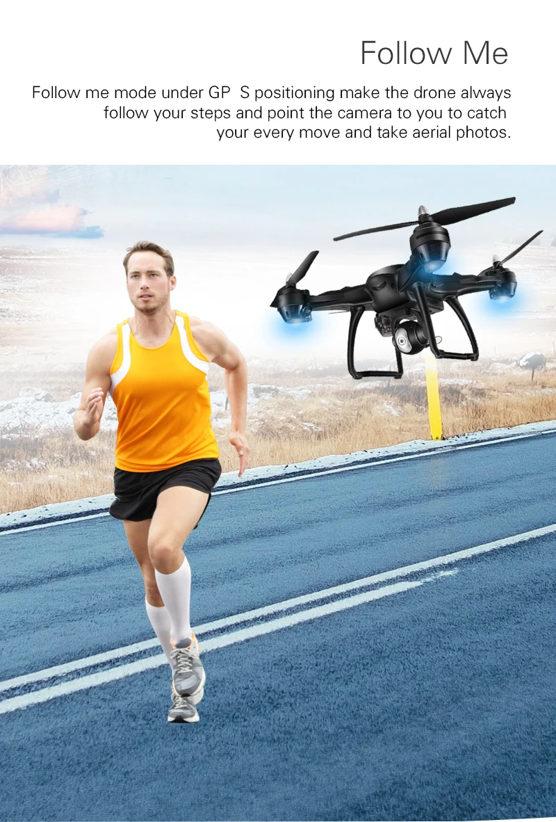 LH-X38G gps Радиоуправляемый Дрон Quadcopter с 1080 P Wi-Fi FPV дальних полет должны следовать меня круг fly режим большой щетка мощность двигателя
