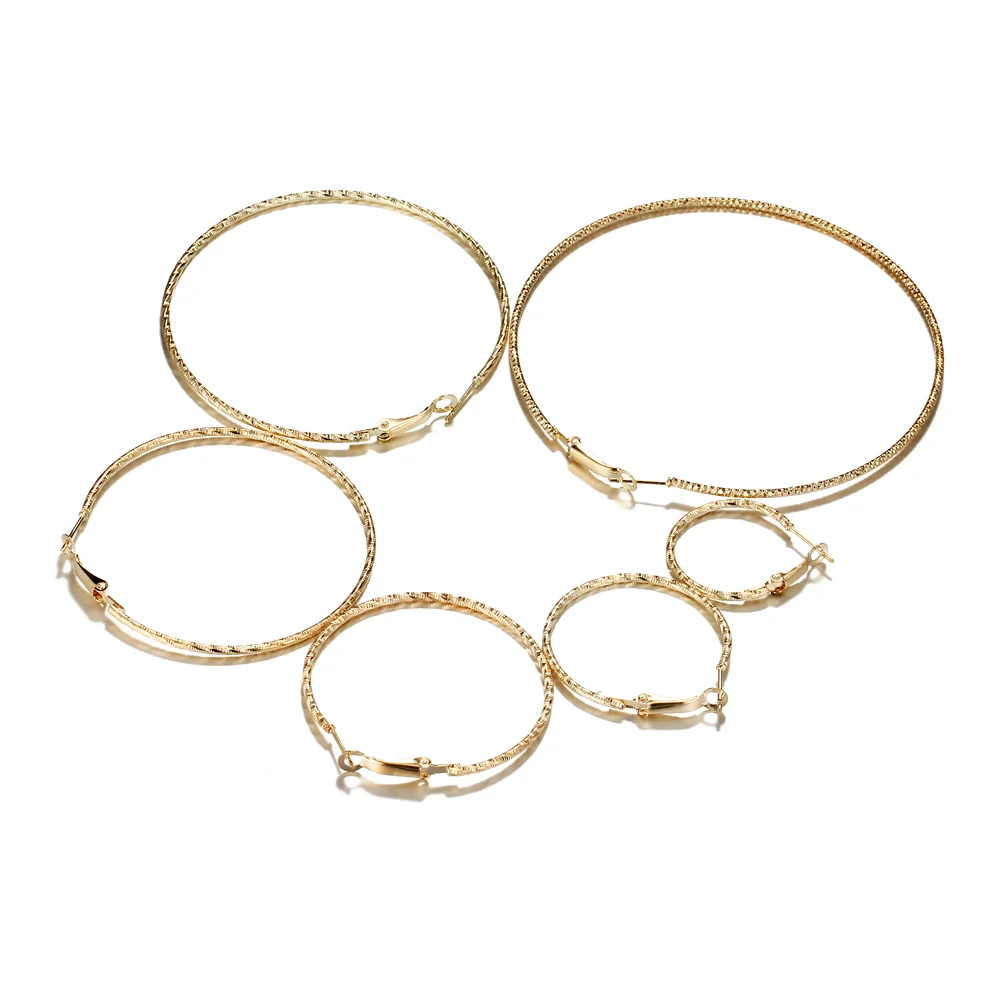 Комплект сережек для женщин и девочек IF ME большая геометрическая круглая форма в