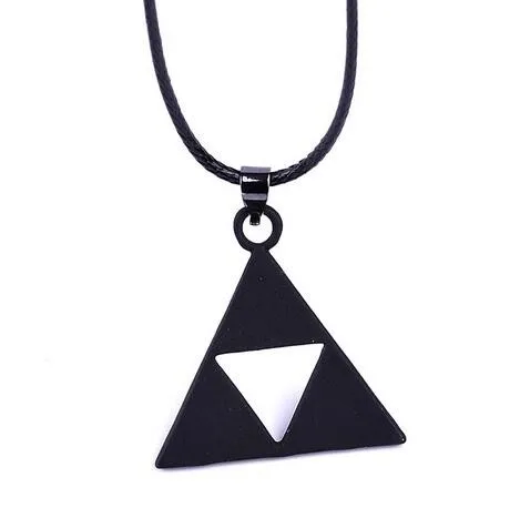 Новинка Высокое качество Легенда о Зельде ожерелье Triforce Посеребренная Подвеска Ожерелье для женщин и мужчин Лидер продаж - Окраска металла: gun black