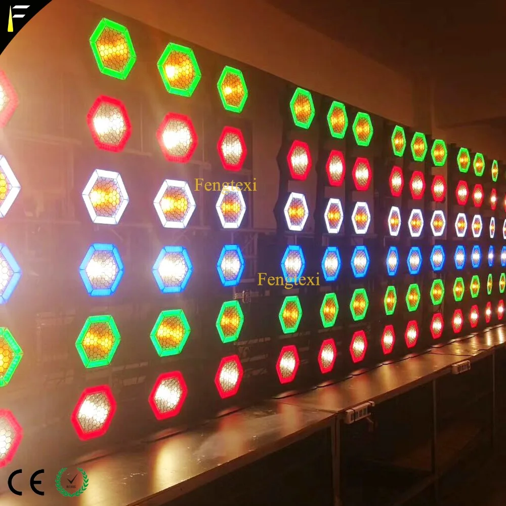 4 шт. 6x100 Вт 6-Line Hexa COB LED RGB/теплый/холодный Солнечный свет сценический задний Pixel