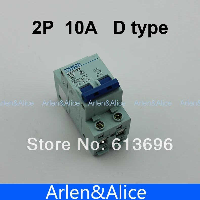 2P 10A D Тип 240 V/415 V 50 HZ/60 HZ Автоматический выключатель MCB предохранитель