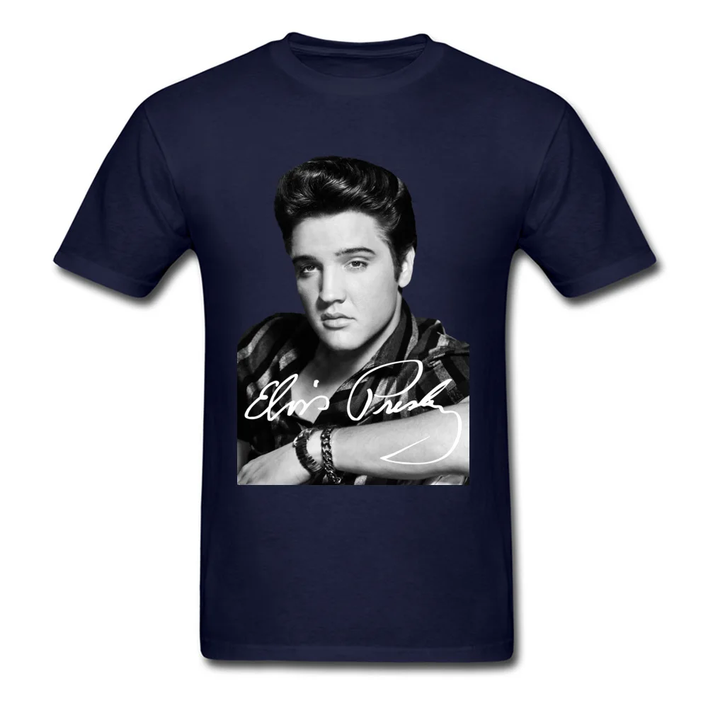 Футболка Elvis Presley в винтажном стиле, Мужская футболка, крутая футболка в стиле хип-хоп, классические топы со звездами, футболки с 3D героями, уличная мода - Цвет: Тёмно-синий