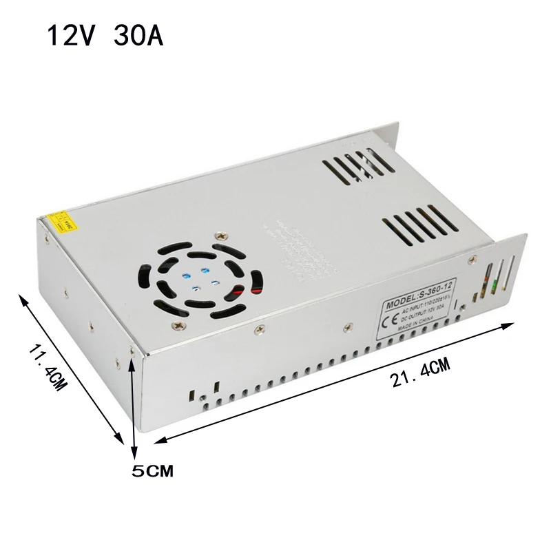Трансформатор освещения DC12V 1A 2A 3A 5A 8A 10A 12A 15A 20A 30A 40A 50A светодио дный драйвер 100 265 В