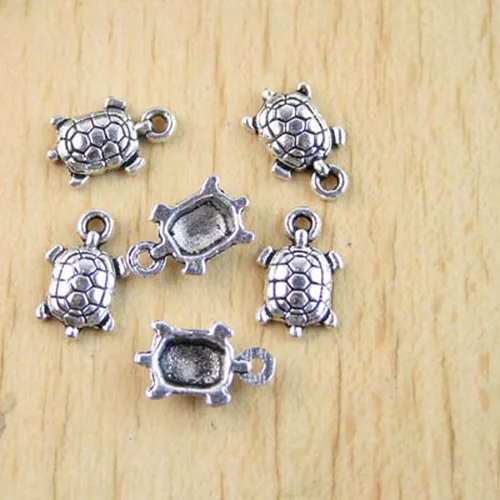 

30pcs cute Tibetan silver turtle charms H1244