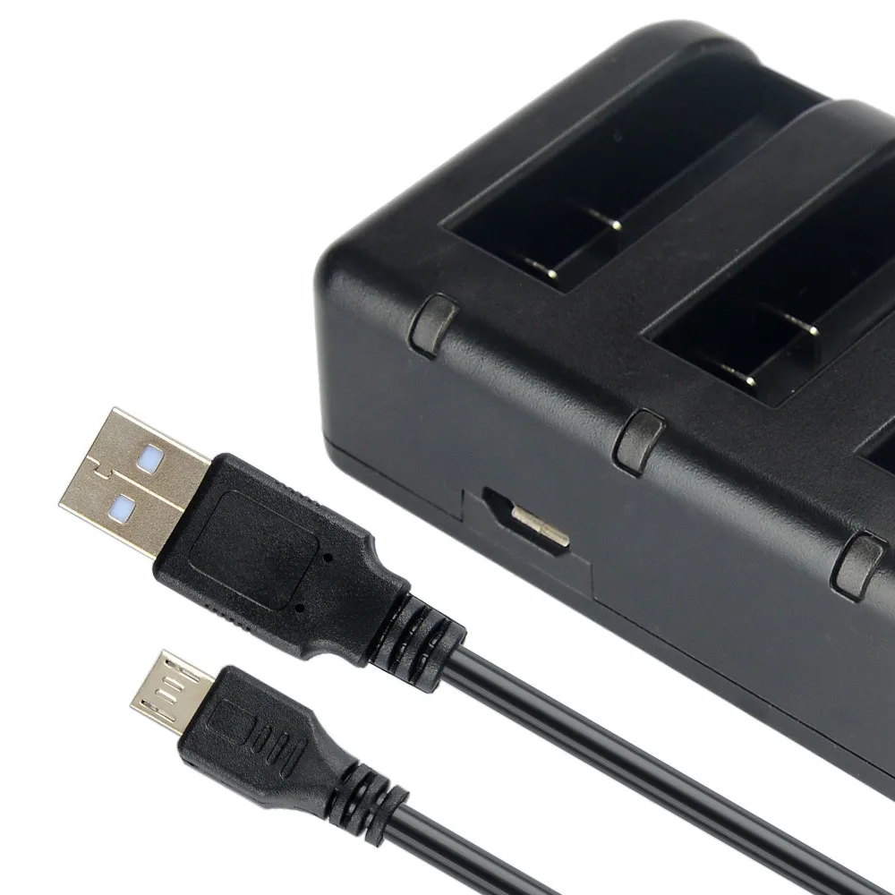 Сменный аккумулятор KingMa AZ16-1(3-Pack) и 3-канальное Зарядное устройство USB для экшн-камеры Xiaomi YI AZ16-1 и Xiaomi Yi 4K