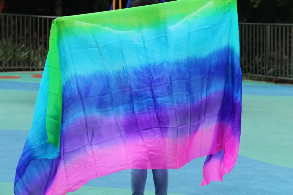 Фата для танца живота дизайнерская фата из 100% натурального шелка дешевая