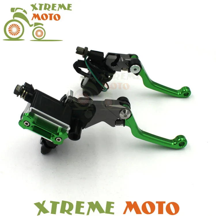 

Green Billet Brake Lever Master Cylinder + Cable Clutch Perch For Kawasaki NINJA 250 300 400 Z125 250 300 Motorcycle 7/8" 22MM