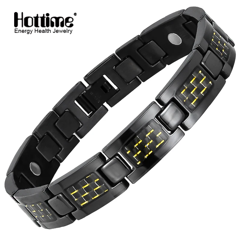 Hottime титановый магнитный браслет для здоровья Caron Fiber 4 в 1 элементы высокое