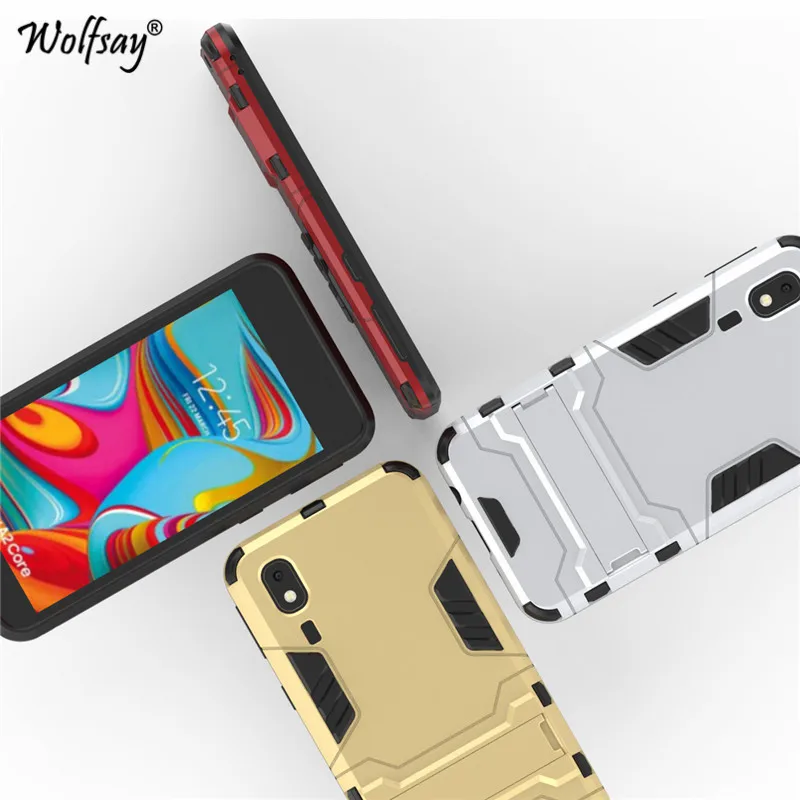Чехол для samsung Galaxy A2 Core роскошный Бронированный резиновый жесткий чехол телефона