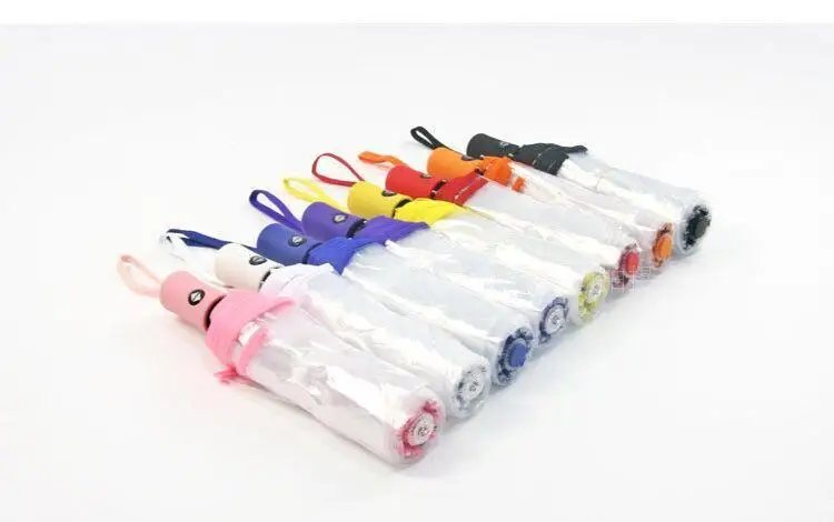 Automatic Umbrella Clear Women's Windproof Folding Umbrellas Women Rain Solid Transparent Color Raingears | Дом и сад