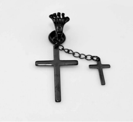 1 Piece 2018 New Stainless Steel Earring Body Piercing Jewelry Tassels Skull Sketelon Dangling Cross Stud Men Women | Украшения и