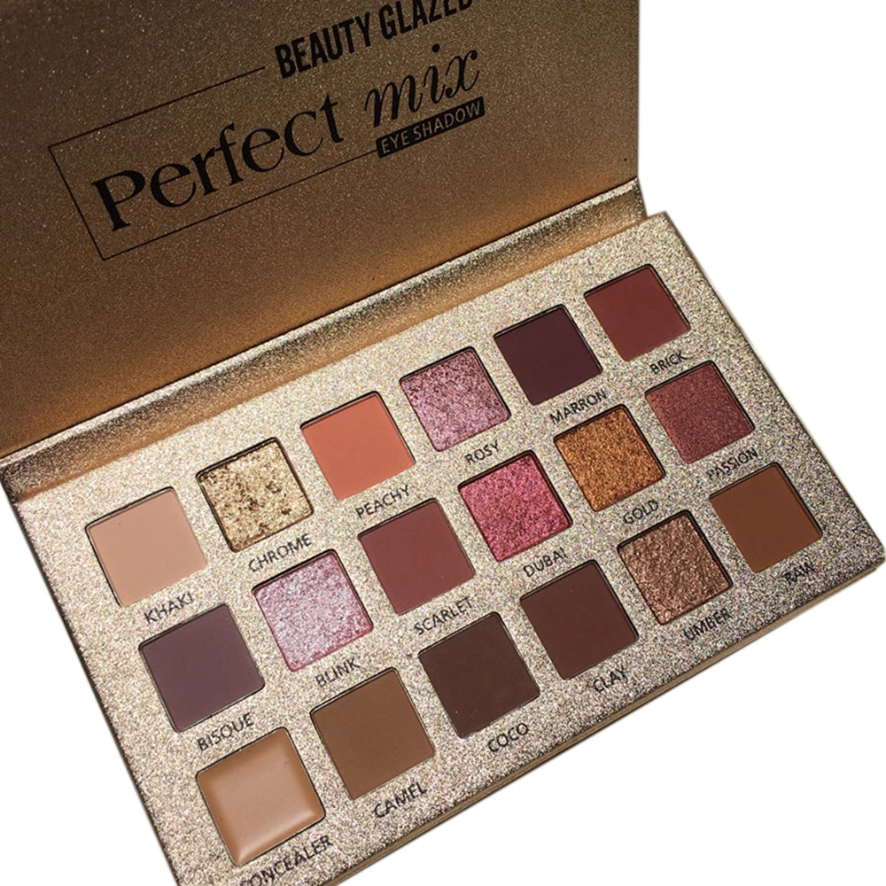 Manooby 18 цветов сияющая палитра теней для век пигмент макияжа дымчатые тени