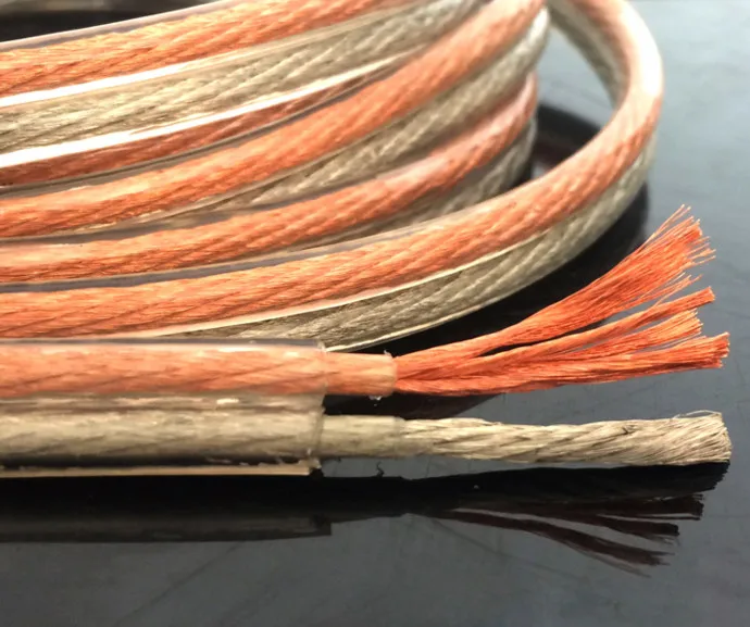 

Free Ship 5m/lot 400 Core Professional RCA cable Oxygen-free copper acoustics wire Gold and silver wire horn cable Audio cable