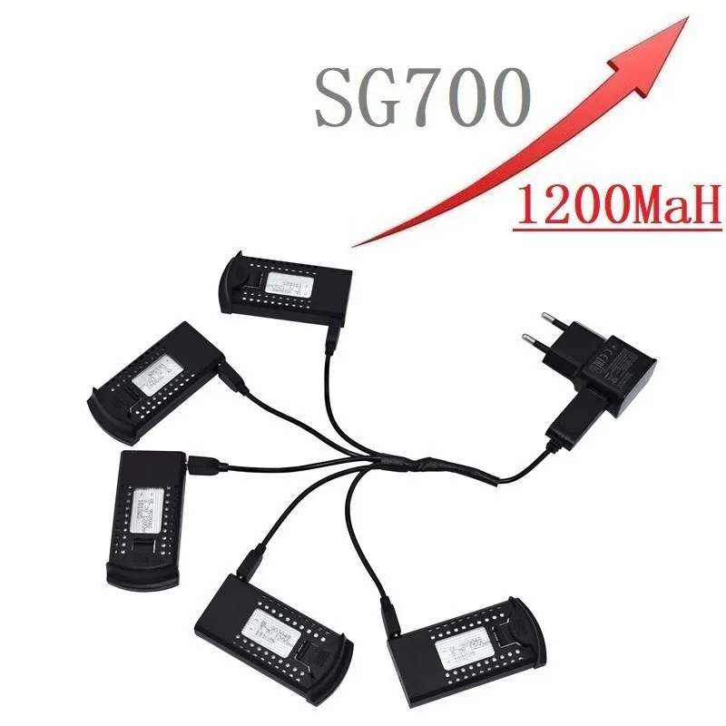 

Обновленная батарея 1200mAh 3,7 V Li-po и (5in1) зарядное устройство для DM107S SG700 S169 для RC Quadcopter запасные части 3,7 v Drone батарея