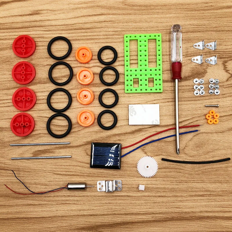 DIY игрушечный автомобиль на солнечной энергии аксессуары для автомобиля мини