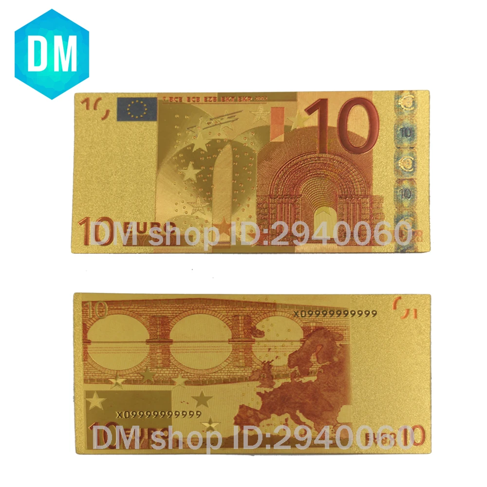 style 7 24 К золотые банкноты Фольга евро 100 счета Европейского союза Бумага поддельные деньги коллекции валюты Винтаж сувенир сделать деньги, продавая - Цвет: style 7