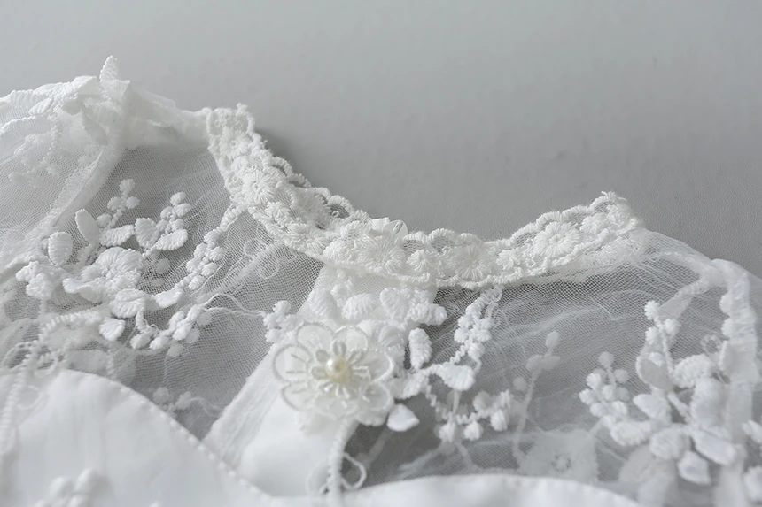 2017 Baby Girls Spring Fairy Lace Tulle White Long Sleeve Dresses Princess Children Fashion Dress 5 pcs/lot Wholesale | Детская одежда