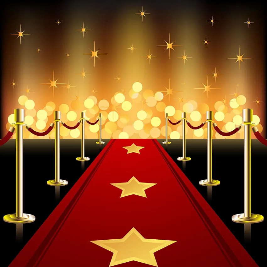 

8x8FT Gold Spots Sparkle Red Carpet Entrance Stage Custom Photo Background Studio Backdrop Vinyl 240cm x 240cm