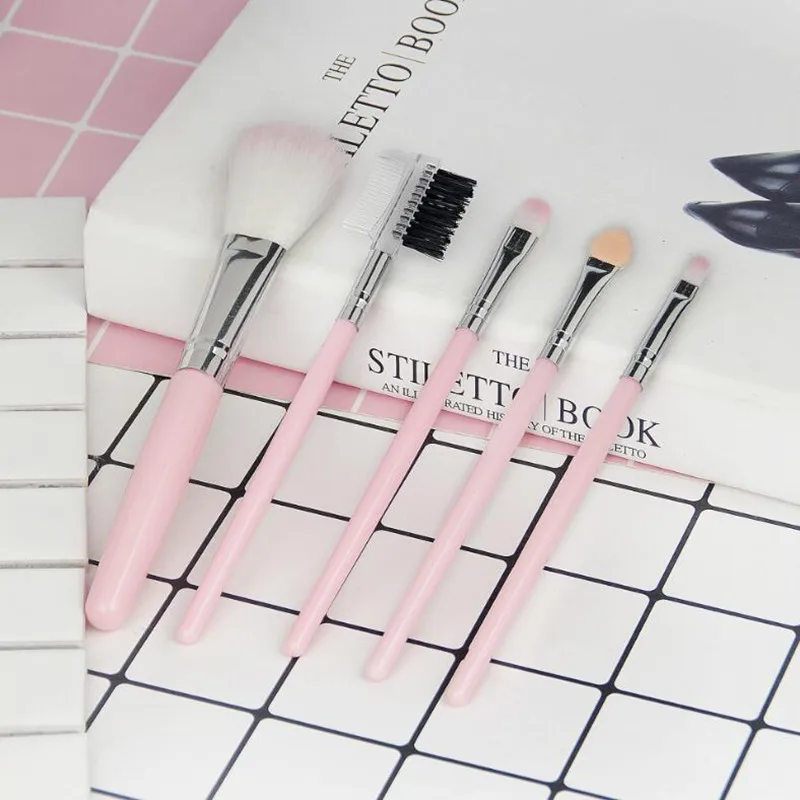 

FLD004 5Pcs Makeup Brushes Set Kits Cosmetic Make Up Tool Eyeshadow Brush Foundation Blending Brush quality natural Makeup Brush