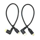 Micro Mini USB кабель 5Pin папа-папа USB 3,1 Тип C локоть к Mini Micro USB 2,0 OTG адаптер для передачи данных кабель для зарядки 25 см