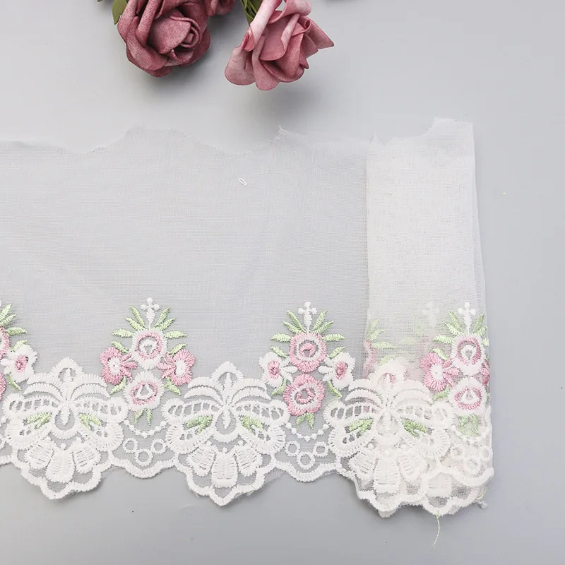 19 см ручной работы DIY аксессуары для одежды Цветочная вышивка кружевная ткань