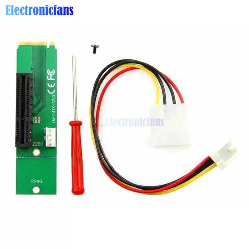 PCI Express E 4X Female к NGFF M.2 M Key Male адаптер преобразователь с кабелем питания Micro SATA Socket|pci-e