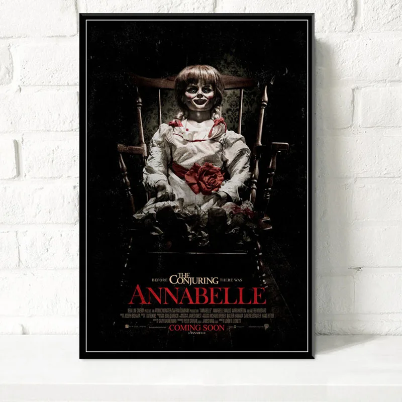 P412 Annabelle Классическая серия фильмов горячий ужас Искусство Живопись Шелковый