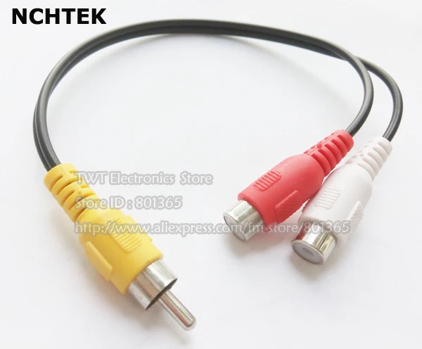 NCHTEK RCA штекер к 2 разъем аудио видео Y кабель для разделения er шт. Бесплатная