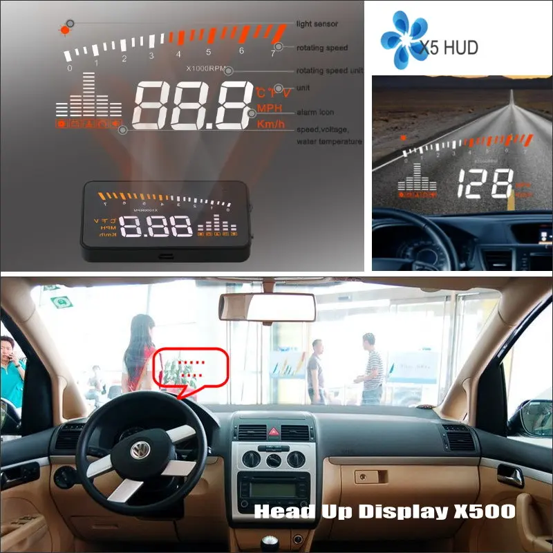 Фото Автомобильный проекционный дисплей HUD для Volkswagen VW Tiguan Touareg Routan Touran 2010-2025, аксессуары для проектора лобового стекла №1